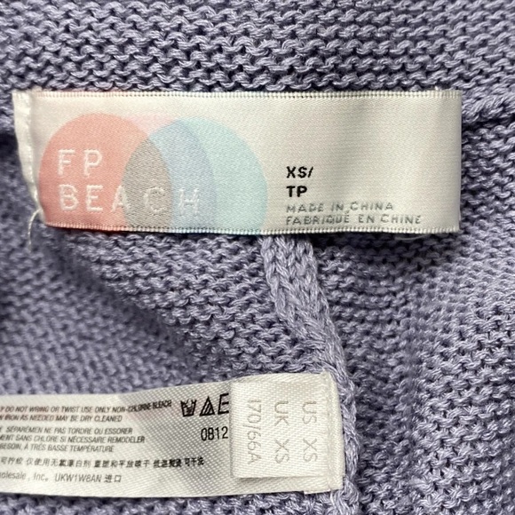 Free People Beach Living In This Sweater Jogger Pant  XS Knit Linen Pleated Hem - Picture 7 of 9